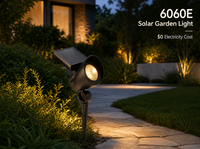 Lampe solaire d'extérieur étanche pour jardin, piquet lumineux LED pour allée, éclairage au sol en plastique marron, décoration paysagère, blanc chaud 3000K