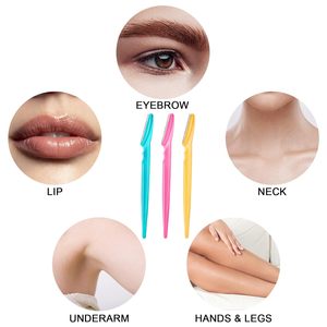 Rasoir à sourcils jetable pour femmes et hommes Rasoirs de dermaplaning <span class=keywords><strong>color</strong></span>és avec housse de protection - Product Image 2