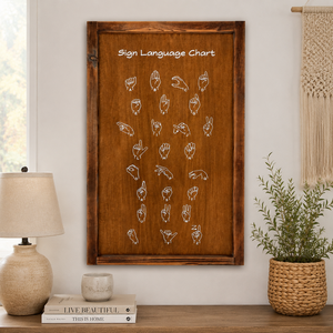 Tabla del Alfabeto <span class=keywords><strong>de</strong></span> Señales <span class=keywords><strong>de</strong></span> Madera Personalizada con Marco <span class=keywords><strong>de</strong></span> Madera Sólida Rústica, Arte Educativo para Pared, para Escuelas y Decoración del Hogar - Product Image 1