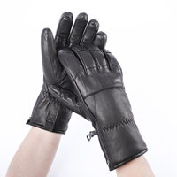 Gants de sport imperméables coupe-vent d'extérieur Gants de ski en peau de chèvre avec logo personnalisé pour snowboard Gants en cuir pour hommes