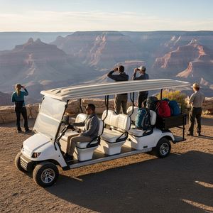 Voiture de <span class=keywords><strong>golf</strong></span> électrique Holladay Strong Power 6 places 72V, élégante voiture électrique à quatre roues avec un toit - Product Image 3