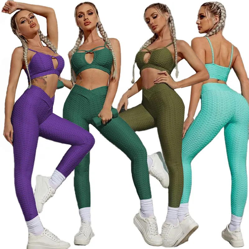 Women Sport Clothes Seamless Yoga Set 2 Piece Set Sports Bra Gym Leggings Sportswear Gym Fitness Sets