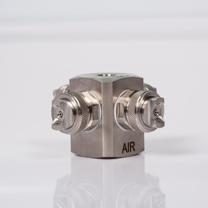 Buse d'atomisation d'air à quatre têtes, connexion à filetage interne en acier inoxydable pour l'élimination de la poussière et l'humidification - Product Image 1