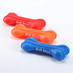 Juguetes Interactivos para Mascotas, Hueso de Goma Resistente a Mordidas para Perros, Alivio para la Dentición de Cachorros, Juguetes Artificiales con Sonido para Mascotas y Perros - Product Image 2