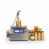 Machine de remplissage semi-automatique pour miel, beurre de cacahuète, huile, cosmétiques et lotions, avec pesage intégré
