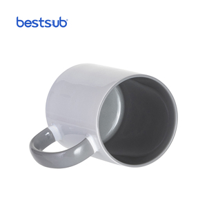 Vendita all'ingrosso spazi di sublimazione personalizzati in ceramica 11oz maniglia interna stampa foto tazza da caffè a colori - Product Image 5