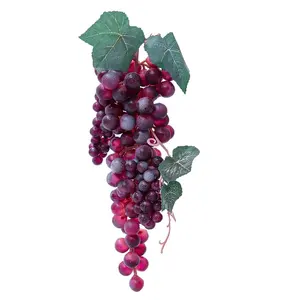 most popular 30 heads natural artificial grape cluster Assorted Artificial Grapes Cluster Rubber Frosted Grape Bundles