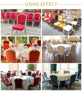 Chaises d'Hôtel et de Banquet de Mariage Empilables de Luxe, en Métal Doré (Fer et Acier), Vente en Gros à Prix Abordable - Product Image 2