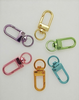 Clip à ressort en U vintage en alliage de zinc, mousqueton rotatif pour chaînes de sacs DIY, porte-clés et pendentifs de poupées