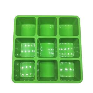 Moule à glaçons en silicone KeW, 9 cavités carrées, pour la fabrication de glaçons - Product Image 2