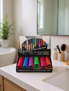 Tiza Temporal para el Cabello, Color Sólido Vibrante para Todo Tipo de Cabello, Uso Adulto, Set de 6 Colores - Product Image 2