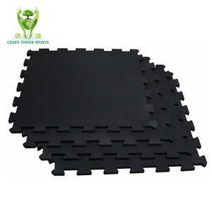 Prezzo all'ingrosso ecologico antibatterico a prova di umidità palestra tappetini con retro ad incastro piastrelle di gomma - Product Image 4