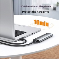 Puji Mobile Solid State Drive M2 NGFF/NVMe 128GB/256GB Kecepatan Tinggi Portabel Logam Baru dengan Catu Daya Eksternal