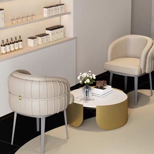 Silla de Comedor Zxm de Lujo Ligero, Moderna y Minimalista para Salón de Uñas, Muebles para Sala de Espera con Asiento Atmosférico - Product Image 4