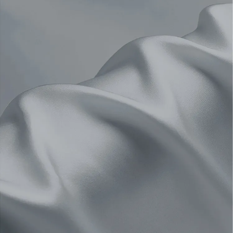 Tissu en soie Pure 30mm tissu en satin à dos en crêpe de soie largeur 45 pouces gris argenté No.27 couleur