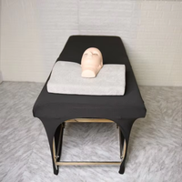 MASSA Rectangulaire Spandex Beauté Lit et Table Couverture Élastique Tréteau Nappe Tissu Ajustement Serré avec Papier Matériel
