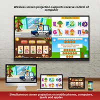 Papan Tulis Interaktif China Touch Smart Board untuk Pengajaran, Layar Panel Datar Interaktif Digital 65 Inci untuk Papan Tulis Kelas