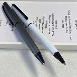 Nouveau stylo à bille rotatif en métal de haute qualité avec texture givrée, impression de logo d'entreprise. - Product Image 1