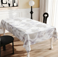 Nappe de luxe en PVC imprimée, motif personnalisé, taille et couleur au choix, imperméable, anti-taches, serviette de thé multifonctionnelle, couverture de table de jardin