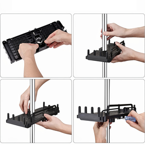 Étagère d'angle télescopique et extensible pour salle <span class=keywords><strong>de</strong></span> bain, panier <span class=keywords><strong>de</strong></span> douche suspendu, organisateur <span class=keywords><strong>de</strong></span> rangement pour rail <span class=keywords><strong>de</strong></span> douche - Product Image 5
