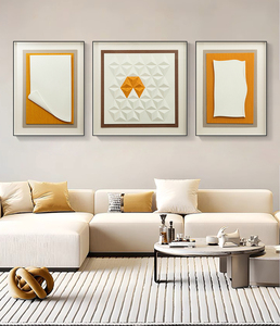 Opera d'Arte Astratta in Legno Intagliato di Alta Qualità, Cornice in Alluminio, Decorazione per <span class=keywords><strong>Casa</strong></span> <span class=keywords><strong>e</strong></span> Hotel, Soggiorno - Product Image 1