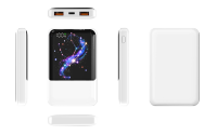 BOLOMI Private Mold PB-XK01 22.5W 10000mAh Power Bank Layar Dinamis Pola Gunung Berapi atau Petir Tampilan Digital
