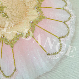 Venta al por mayor nueva actuación 'Cygnets Tutu' vestido de Ballet de algodón para niñas falda <span class=keywords><strong>Latina</strong></span> bordada uso en el escenario ropa de actuación occidental - Product Image 5