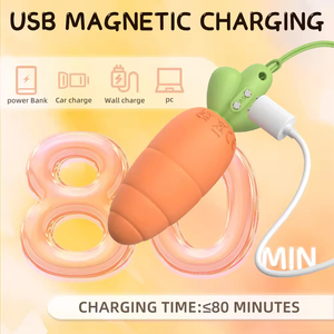 Mini vibromasseur puissant pour femmes, stimulation clitoridienne, boule d'amour rechargeable, étanche, en forme de carotte, jouet pour adultes pour couple - Product Image 3
