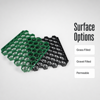 Grille de gazon en plastique HDPE pour aménagement paysager de parking, drainage, résistance à la pression, résistance à l'usure, garantie 5 ans