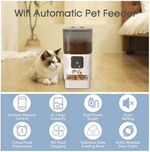 OEM Venta caliente Hogar Wifi Temporización Ración Alimentación Inteligente Automático Alimentador <span class=keywords><strong>de</strong></span> Mascotas - Product Image 2