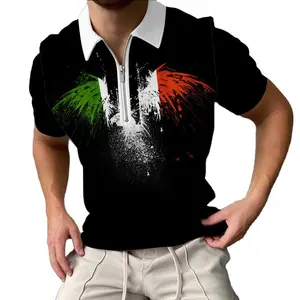 High Quality Polo Shirts Manufacturing Company Custom Logo Short Sleeve Striped Golf Clothes Men'S Polo Shirts Golf Shirts