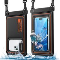Nouvelle pochette étanche pour téléphone en PVC à double crochet, étui flottant transparent pour téléphone portable pour iPhone 18 17, sac étanche pour le sport