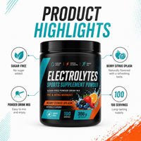 Amazon Hot Sale Aangepaste Formule Sportdrankmix Hydratatie Elektrolyten Poeder Mineralen Keto-vriendelijk Caloriearm Ongesuikerd