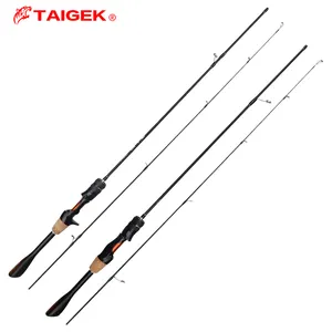 TAIGEK 1.53m 1.65m 1.8m Ultra light tapered handle Crappie Panfish pole Fishing Carbon casting Rod Ultralight Spinning rods