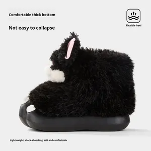 Stivali da Neve Casual Slip-on da Donna Autunno Inverno 2025 Nuovo Stile con Suola Spessa Super Morbida in EVA e Pelo Artificiale Carino - Product Image 5