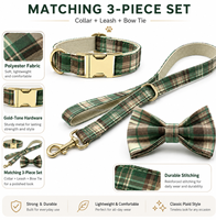 Collier pour chien MoMoPaw en polyester rembourré et réglable, motif écossais, pour l'automne et l'hiver – Accessoires pour animaux de compagnie