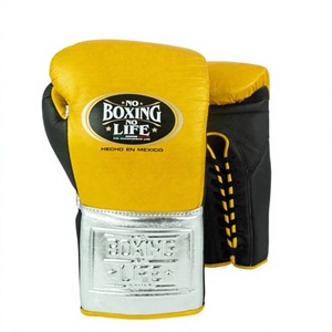 Guantes de Boxeo No Boxing No Life, Hechos en Pakistán, con Cuero Vacuno Original, para Entrenamiento y Gimnasio - Product Image 1