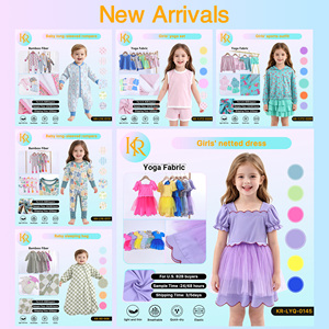 Ensemble débardeur et short sans manches pour filles, avec empiècements color block, en tissu yoga, tenue d'été décontractée pour enfants, pour le quotidien, les jeux et les activités de plein air - Product Image 5