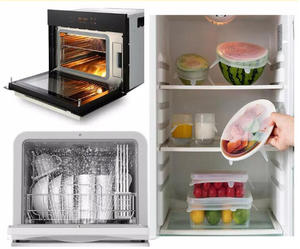 シリコンフードカバー BPAフリー 食品保存用 ガラス瓶用 シリコン吸盤付き 魔法のフードカバー蓋 鮮度保持用 - Product Image 6