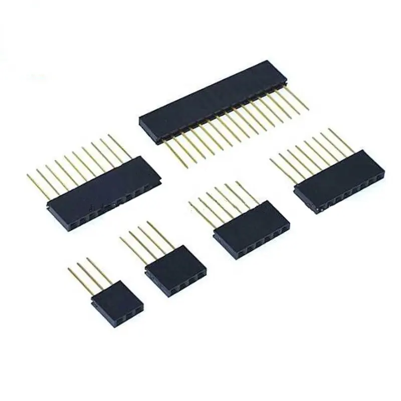2P-10P Single Row Straight Female Pin Header 2.54MM Pitch Pin Long 11MM Strip Connector Socket FOR Arduino PCB