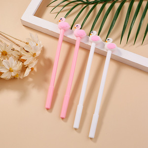 Văn Phòng Phẩm Hàn Quốc Dễ Thương Siêu Sáng Tạo Phim Hoạt Hình Nhỏ Tươi Chữ Ký Flamingo Học Sinh Thi Bút Gel Bút - Product Image 2