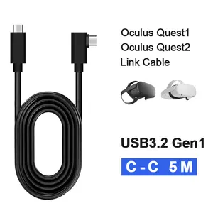 Para Oculus Quest 1/2 Cable USB3.1 compatibilidad ángulo Recto Link Tipo C 3.1Gen1