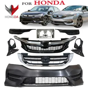 Kit bodi mobil Jepang kualitas tinggi pabrikan kisi mobil kit bemper depan rangka lampu kabut untuk Honda Accord CR1 CR2
