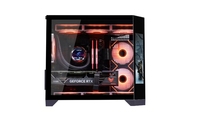LY OEM ODM desain baru kabinet PC Casing komputer layar Lcd Casing PC Gaming dengan Panel depan LCD