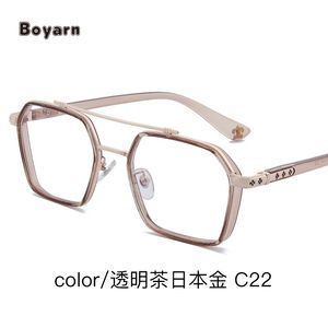 Boyarn Vintage <strong>Korean</strong> Trendy Oversize Double Beam Anti Blue Light Optical Spectacle <strong>Glasses</strong> Factory Wholesale - Product Image 6