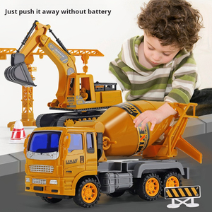 어린이 시뮬레이션 엔지니어링 자동차 장난감 박스 선물 상자 관성 굴삭기 믹서 자동차 세트 대형 미끄럼 장난감 자동차 - Product Image 5