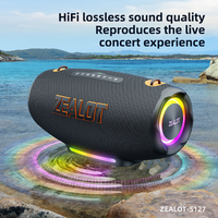 ZEALOT S127 100W Speaker Portabel Luar Ruangan Baterai 24000mAh Lampu RGB TWS Tahan Air Mendukung Kartu TF USB AUX