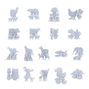 Animal silicone epóxi pingente molde DIY cristal epóxi molde Brincos pingente broche molde - Product Image 2