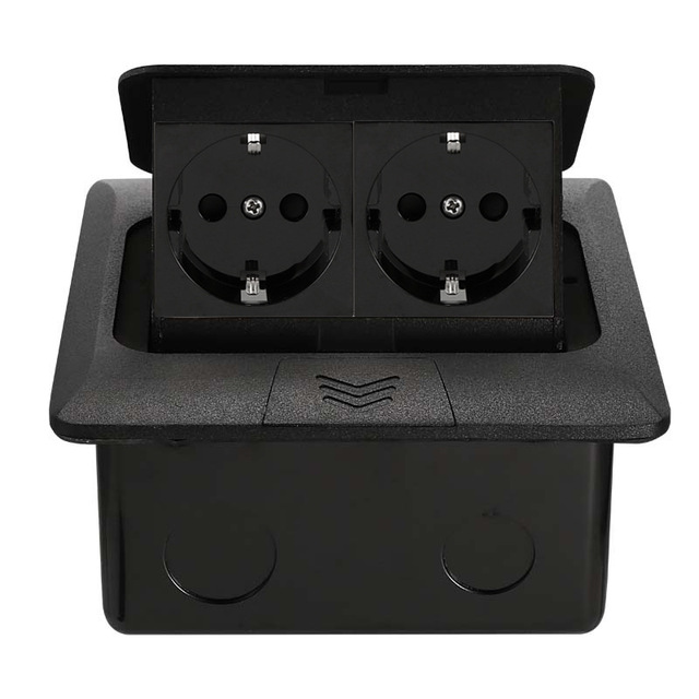 Universal Design Pop up Electrical Outlet Floor Socket 110v-250v Rated Voltage EU Plug Socket With Usb