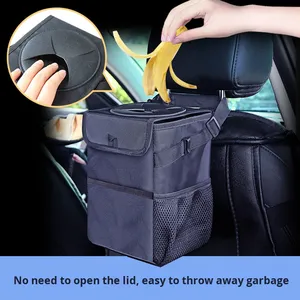 Poubelle de voiture pliable en tissu <span class=keywords><strong>Oxford</strong></span> imperméable, boîte de rangement créative, sac de rangement suspendu au dossier du siège - Product Image 2